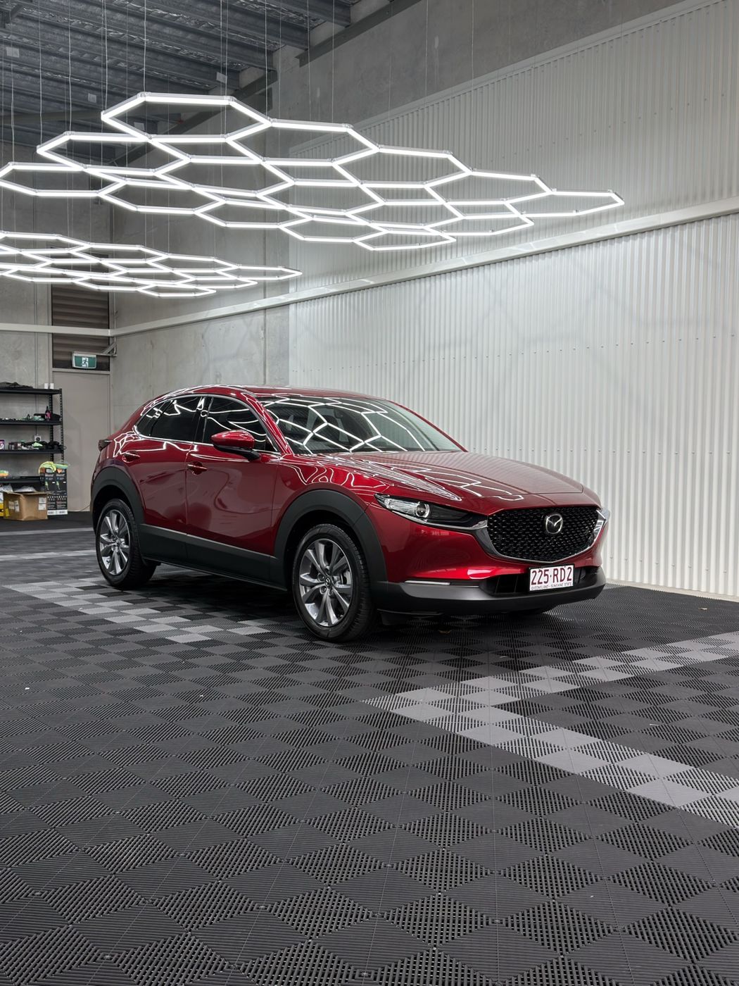 Red Mazda CX-30 after ceramic coating